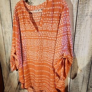 Cato Terracotta Dot Blouse